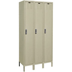 Hallowell - 3 Door, 1 Tier, Electronic Access Lockers - All Tool & Supply