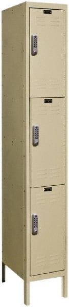 Hallowell - 3 Door, 3 Tier, Electronic Access Lockers - All Tool & Supply