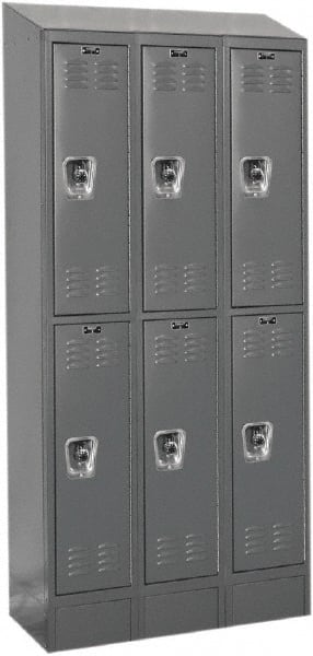 Hallowell - 6 Door, 2 Tier, Ready-Built Wardrobe & Box Lockers - All Tool & Supply