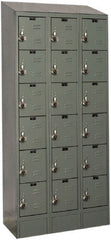 Hallowell - 18 Door, 6 Tier, Ready-Built Wardrobe & Box Lockers - All Tool & Supply