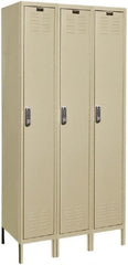 Hallowell - 3 Door, 1 Tier, Electronic Access Lockers - All Tool & Supply