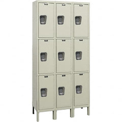 Hallowell - 9 Door, 3 Tier, Premium Wardrobe Lockers - All Tool & Supply