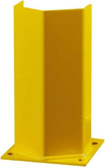 Hallowell - 12" High, Yellow Steel Post Protector - 7" Wide x 7" Long Mounting Plate, 9 Lb - All Tool & Supply