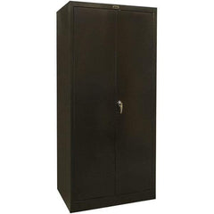 Hallowell - 4 Shelf Combination Storage Cabinet - Steel, 36" Wide x 18" Deep x 78" High, Black - All Tool & Supply