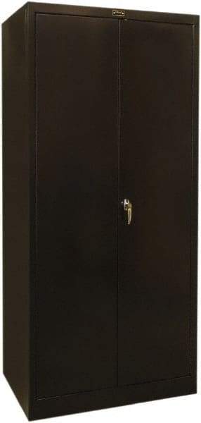 Hallowell - 4 Shelf Combination Storage Cabinet - Steel, 36" Wide x 24" Deep x 78" High, Black - All Tool & Supply