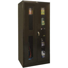 Hallowell - 4 Shelf Combination Storage Cabinet - Steel, 48" Wide x 18" Deep x 78" High, Black - All Tool & Supply