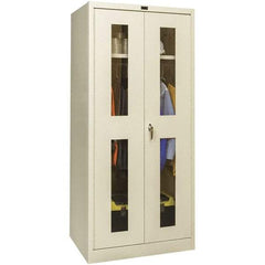 Hallowell - 1 Shelf Wardrobe Storage Cabinet - Steel, 48" Wide x 24" Deep x 72" High, Tan - All Tool & Supply