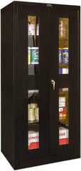 Hallowell - 4 Shelf Visible Storage Cabinet - Steel, 36" Wide x 24" Deep x 72" High, Black - All Tool & Supply