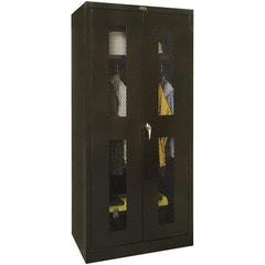 Hallowell - 1 Shelf Wardrobe Storage Cabinet - Steel, 48" Wide x 18" Deep x 72" High, Black - All Tool & Supply