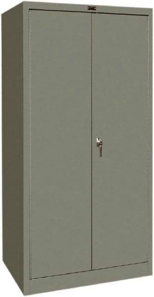 Hallowell - 4 Shelf Locking Storage Cabinet - Steel, 36" Wide x 24" Deep x 72" High, Gray - All Tool & Supply