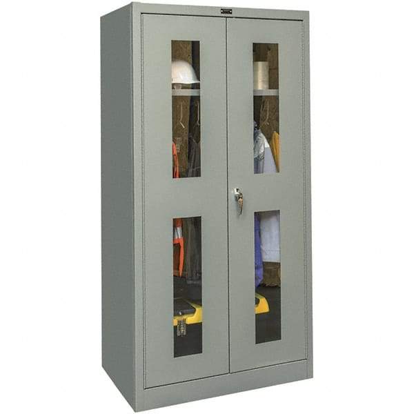 Hallowell - 1 Shelf Wardrobe Storage Cabinet - Steel, 48" Wide x 18" Deep x 72" High, Gray - All Tool & Supply