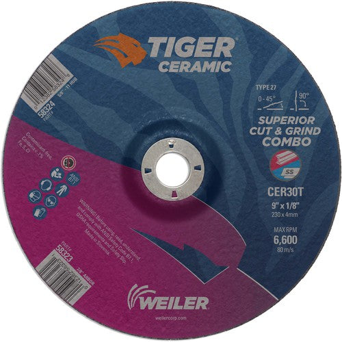 9X1/8 TIGER CERAMIC T27 COMBO WHL - All Tool & Supply