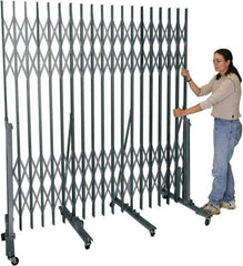 Hallowell - 6.54' High Portable Traffic Control Gate - Steel, Silver - All Tool & Supply