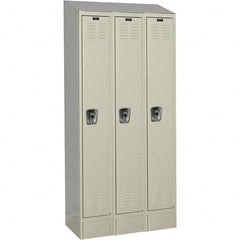 Hallowell - 3 Door, 1 Tier, Ready-Built Wardrobe & Box Lockers - All Tool & Supply