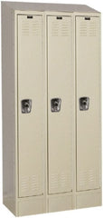 Hallowell - 3 Door, 1 Tier, Ready-Built Wardrobe & Box Lockers - All Tool & Supply