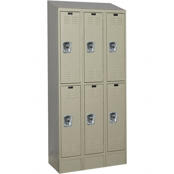 Hallowell - 6 Door, 2 Tier, Ready-Built Wardrobe & Box Lockers - All Tool & Supply