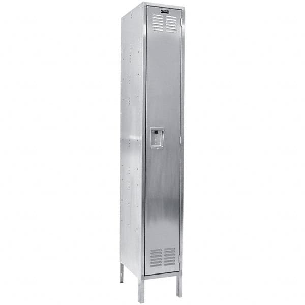 Hallowell - 1 Door, 1 Tier, Stainless Steel Locker - All Tool & Supply