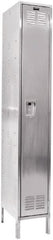 Hallowell - 1 Door, 1 Tier, Stainless Steel Locker - All Tool & Supply