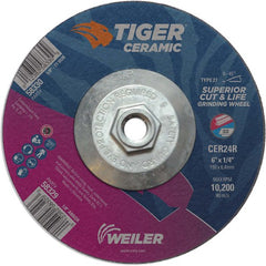 6X1/4 TIGER CERAMIC T27 GRIND WHL - All Tool & Supply