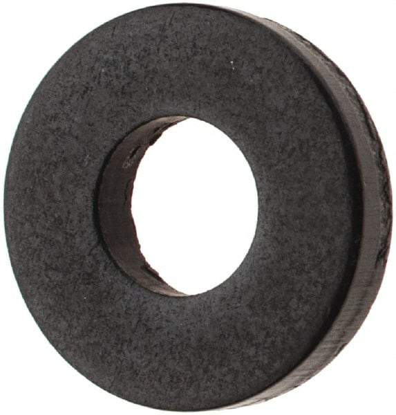 TE-CO - #10 Screw, Grade 1010 Steel Standard Flat Washer - 13/64" ID x 1/2" OD, 3/32" Thick, Black Oxide Finish - All Tool & Supply