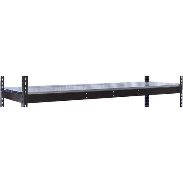 Hallowell - 72" Wide, 3/4 High, Open Shelving Accessory/Component - Steel, 18" Deep, Use with Black Rivetwell Double Rivet Boltless Shelving - All Tool & Supply