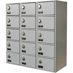 Hallowell - 15 Door, 5 Tier, Mobile Device Locker - All Tool & Supply