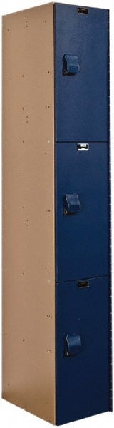 Hallowell - 3 Door, 3 Tier, Solid Plastic Locker - All Tool & Supply