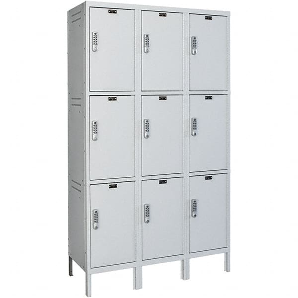 Hallowell - 9 Door, 3 Tier, Charging Station Locker - All Tool & Supply