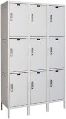 Hallowell - 9 Door, 3 Tier, Charging Station Locker - All Tool & Supply