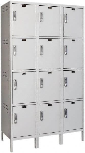 Hallowell - 12 Door, 4 Tier, Charging Station Locker - All Tool & Supply