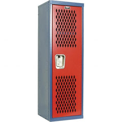 Hallowell - 1 Door, 1 Tier, Heavy-Duty Ventilated Wardrobe & Box Lockers - All Tool & Supply