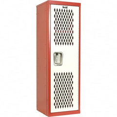 Hallowell - 1 Door, 1 Tier, Heavy-Duty Ventilated Wardrobe & Box Lockers - All Tool & Supply