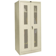 Hallowell - 1 Shelf Wardrobe Storage Cabinet - Steel, 48" Wide x 24" Deep x 78" High, Tan - All Tool & Supply