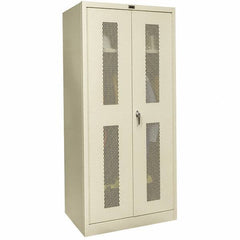 Hallowell - 1 Shelf Wardrobe Storage Cabinet - Steel, 36" Wide x 18" Deep x 78" High, Tan - All Tool & Supply