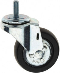 E.R. Wagner - 3" Diam x 1" Wide, Polyolefin Swivel Caster - 125 Lb Capacity, Threaded Stem Mount, Plain Bearing - All Tool & Supply