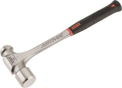 Proto - 3 Lb Head Steel Ball Pein Hammer - 15-3/4" Steel Handle with Grip, 1.93" Face Diam, 15-3/4" OAL, AntiVibe, Molded Textured Rubber Grip - All Tool & Supply