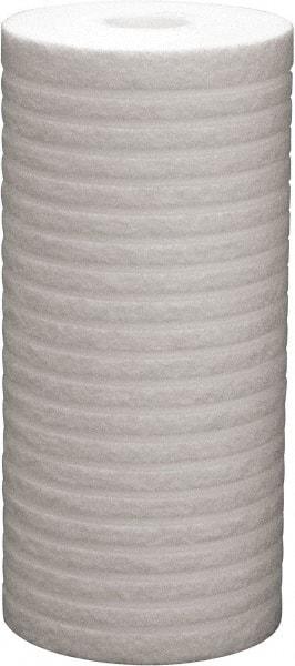 Value Collection - 4-3/8" OD, 25µ, Polypropylene Melt Blown-Thermal Bonded Cartridge Filter - 9-7/8" Long, Reduces Dirt & Rust - All Tool & Supply