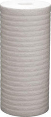 Value Collection - 4-3/8" OD, 5µ, Polypropylene Melt Blown-Thermal Bonded Cartridge Filter - 9-7/8" Long, Reduces Dirt & Rust - All Tool & Supply