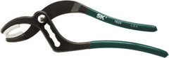 SK - 10" OAL, 2-1/2" Max Capacity, 44mm Jaw Length x 1.44" Jaw Width, 4 Position Soft Jaw Tongue & Groove Pliers - Curved Jaws, Vinyl Handles - All Tool & Supply