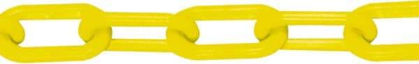 PRO-SAFE - 50' Long x 2" Wide Plastic Chain - Yellow - All Tool & Supply