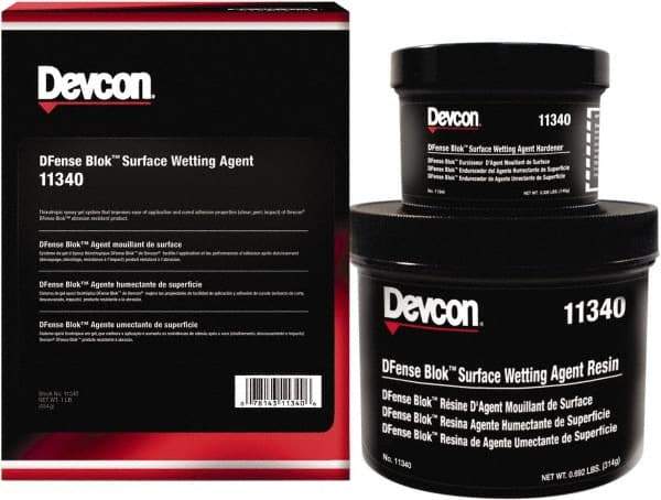 Devcon - 1 Lb Pail Two Part Epoxy - 15 min Working Time, 2,616 psi Shear Strength - All Tool & Supply