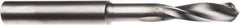 SGS - 0.257" 145° Spiral Flute Solid Carbide Screw Machine Drill Bit - Diamond Finish, Right Hand Cut, 1-5/16" Flute Length, 3-1/8" OAL, 8 Facet Point, Straight Shank - All Tool & Supply