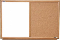 Ability One - 2" High x 37" Wide Combination Dry Erase and Natural Cork - Melamine, 52" Deep - All Tool & Supply