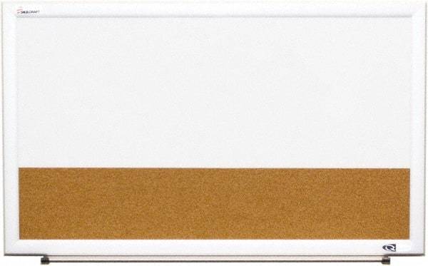 Ability One - 2" High x 22" Wide Combination Dry Erase and Natural Cork - Melamine, 32" Deep - All Tool & Supply