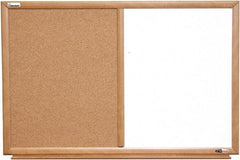 Ability One - 2" High x 26" Wide Combination Dry Erase and Natural Cork - Melamine, 40" Deep - All Tool & Supply