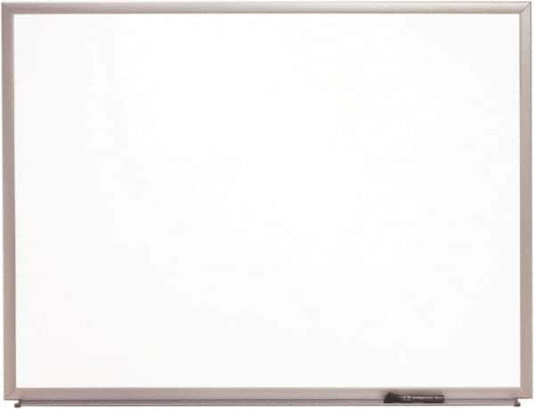 Ability One - 2" High x 24" Wide Porcelain on Steel Magnetic Marker Board with Wood Frame - Porcelain, 36" Deep - All Tool & Supply