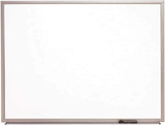 Ability One - 2" High x 37" Wide Porcelain on Steel Magnetic Marker Board with Wood Frame - Porcelain, 52" Deep - All Tool & Supply