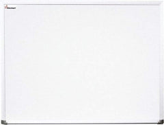 Ability One - 2" High x 53" Wide Porcelain on Steel Magnetic Marker Board with Wood Frame - Porcelain, 77" Deep - All Tool & Supply