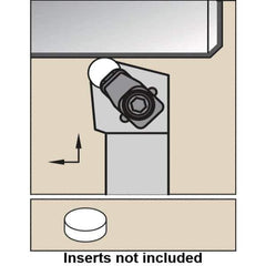 Kennametal - CRSN, Left Hand Cut, 0° Lead Angle, 32mm Shank Height x 25mm Shank Width, Negative Rake Indexable Turning Toolholder - 170mm OAL, RN.N 120700 Insert Compatibility, Series CRSN - All Tool & Supply