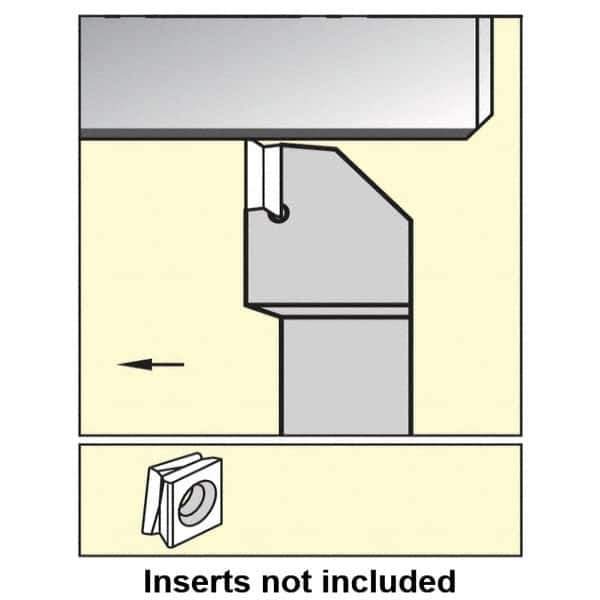 Kennametal - 1.780...90DEG, Left Hand Cut, 0° Lead Angle, 1-1/4" Shank Height x 1-1/4" Shank Width, Negative Rake Indexable Turning Toolholder - 7" OAL, C8FIX18..L.. Insert Compatibility, Series Fix-Perfect - All Tool & Supply